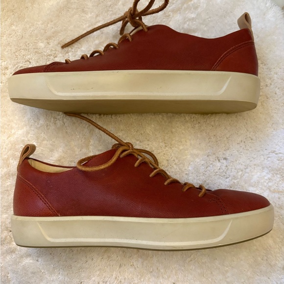Ecco brown leather sneakers in women’s size 35 or US 4. Worn 2X like new - Picture 7 of 8